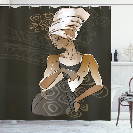 Shower Curtain with Hooks Included