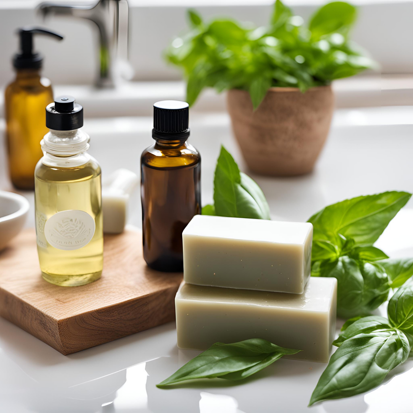 SobG Beauty Soap Organic Basil Bar