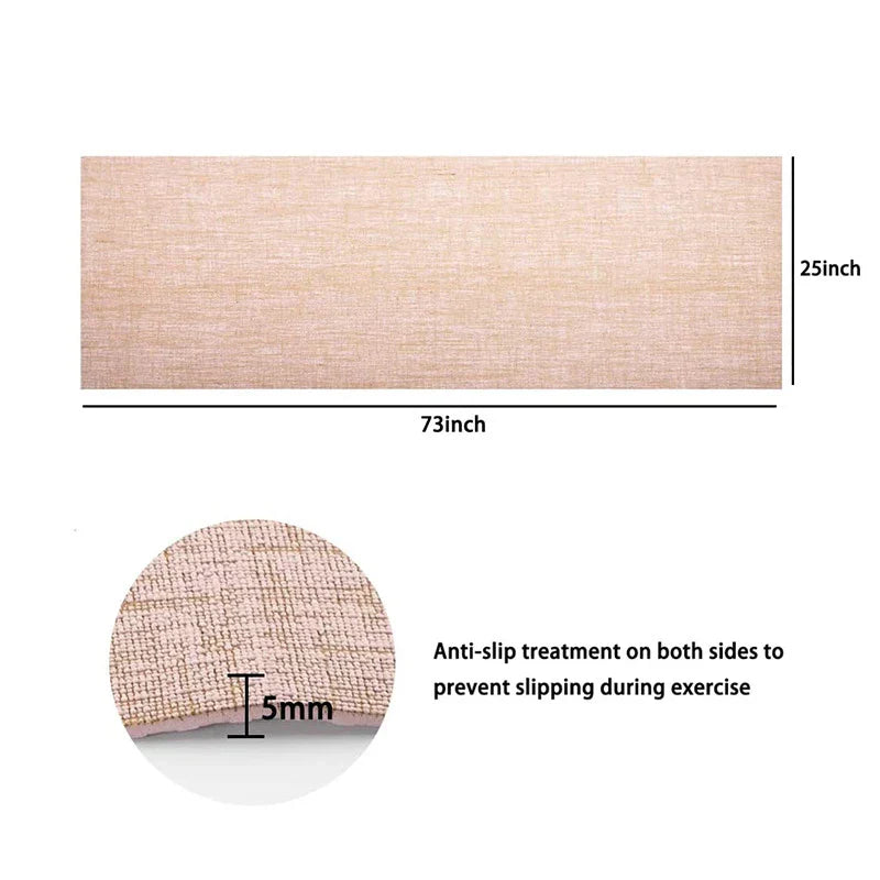 Yoga Mat Jute PVC Non-Slip Pilates Fitness Mat-4