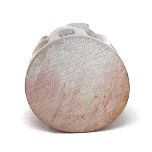CIRCLE OF ELEPHANTS SOAPSTONE SCULPTURE, 3 TO 3.5-INCH - LIGHT NATURAL STONE