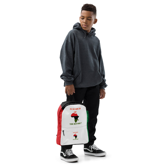 IN SEARCH OF THE BEFORE? Backpack by SobG Designs