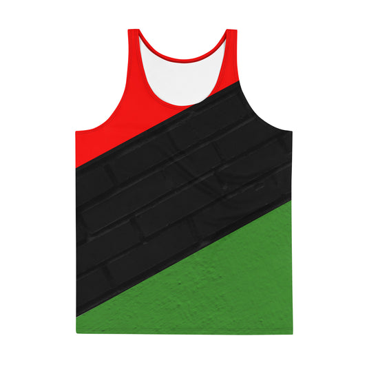 RED, BLACK & GREEN Unisex Tank Top by SobG Designs