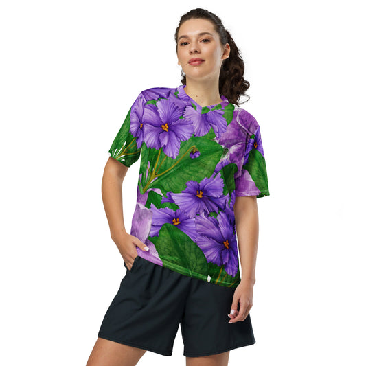 AFRICAN VIOLET Recycled Unisex Sports Jersey by SobG Designs