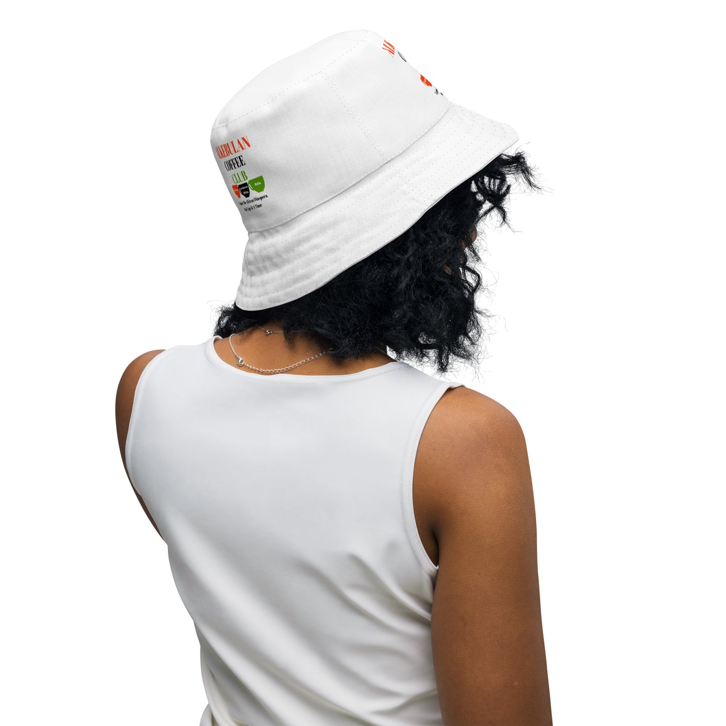 ALKEBULAN COFFEE CLUB LOGO Reversible Bucket Hat by SobG Designs