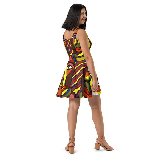AFRICANA DESIGN Skater Dress by SobG Designs