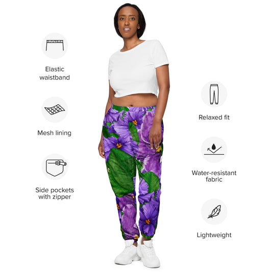 AFRICAN VIOLET Unisex Track Pants by SobG Designs