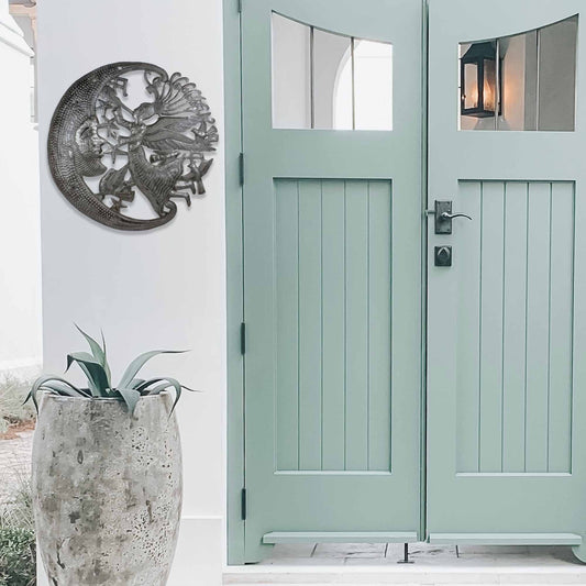 ANGEL AND MOON METAL ART - CROIX DES BOUQUETS