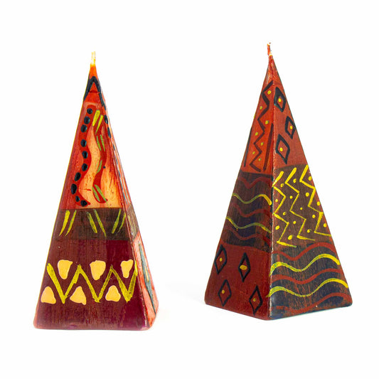 PYRAMID CANDLES, BOXED SET OF 2 (BONGAZI DESIGN)