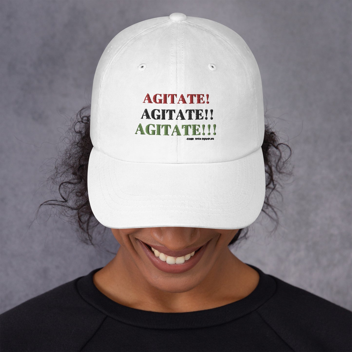 AGITATE! AGITATE! AGITATE! Dad Hat by SobG Designs