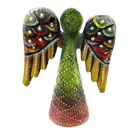 PAINTED STEEL DRUM ANGEL - 4 INCH - CROIX DES BOUQUETS (H)