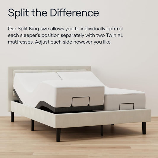 Split King Adjustable Base with Hybrid Mattress Set-1