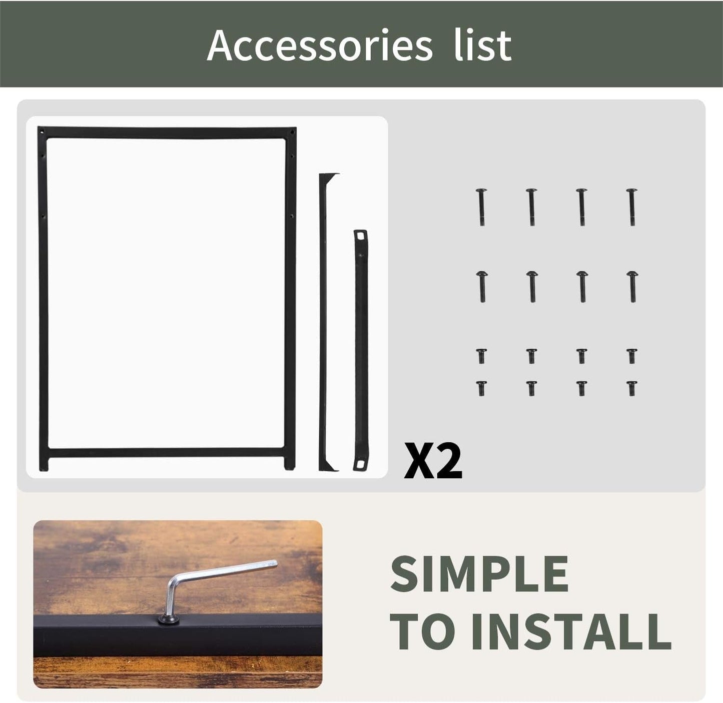 Computer Desk,47.2 Inches Home Office Desk Writing Study Table Modern Simple Style PC Desk with Metal Frame,Brown-4