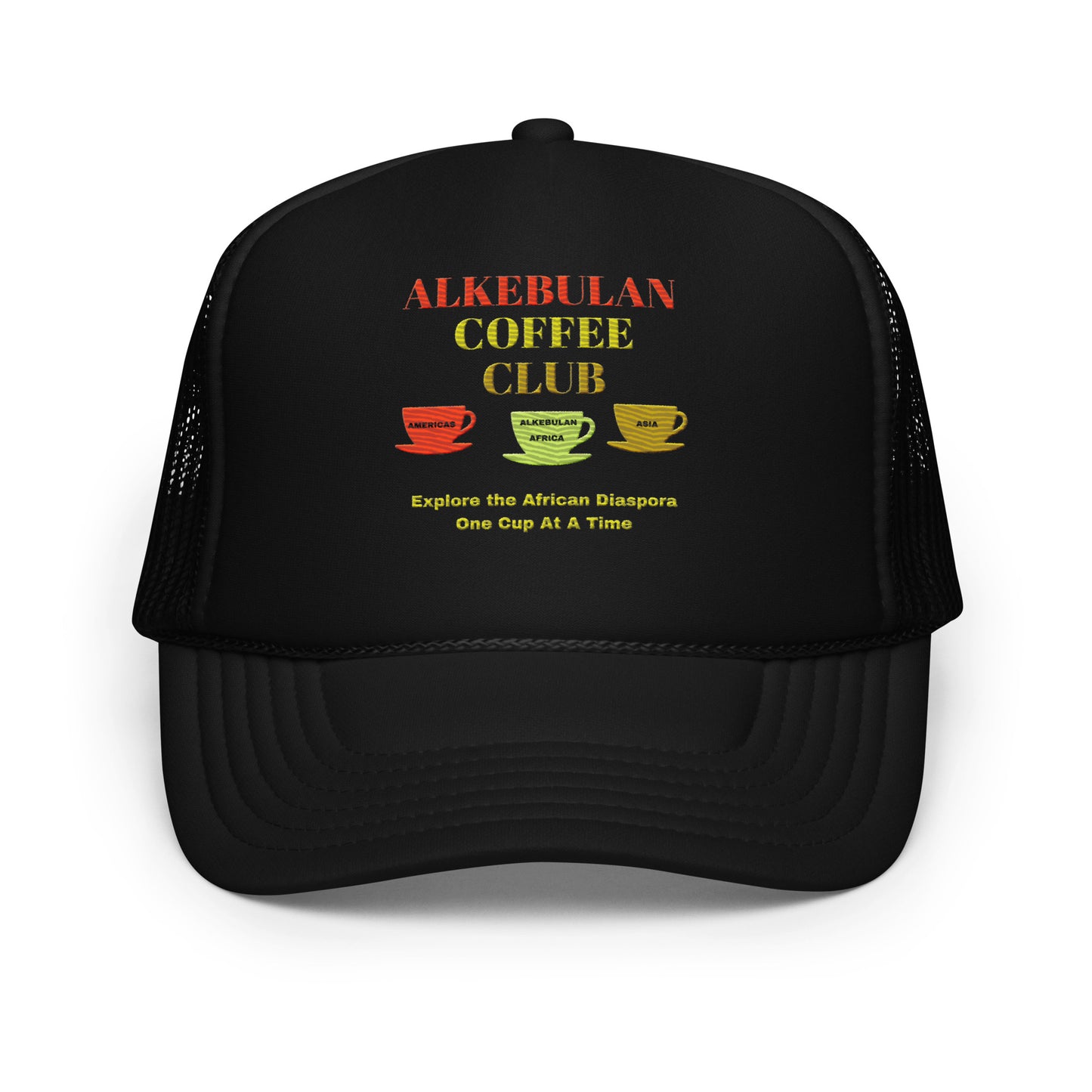 ALKEBULAN COFFEE CLUB LOGO Foam Trucker Hat by SobG Designs