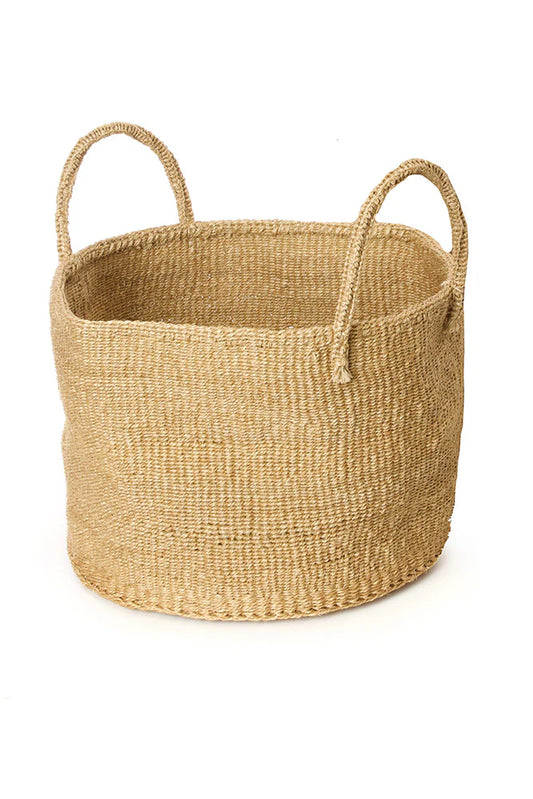 Kitui Sand Sisal Kamba Floor Basket, Set of (3)