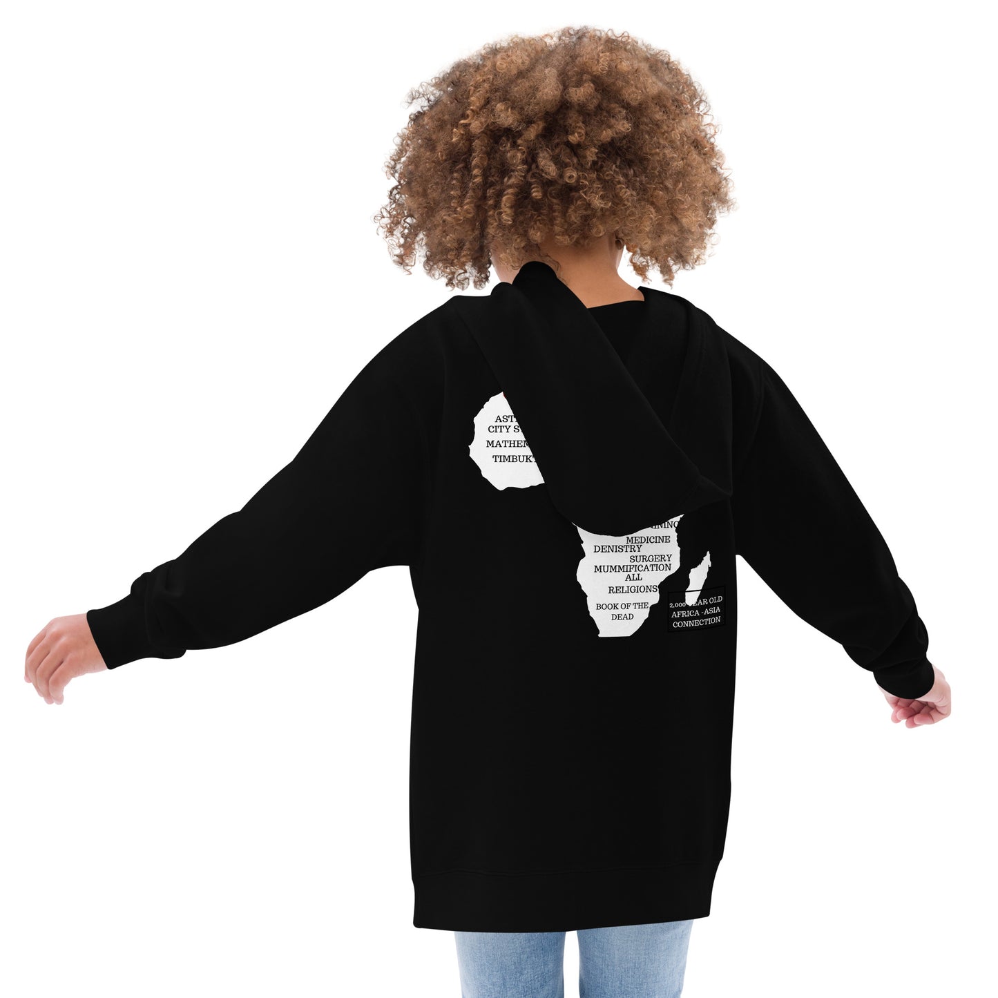 OUT OF AFRICA Kids Fleece Hoodie by SobG Designs