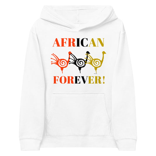 AFRICAN FOREVER Kids Fleece Hoodie by SobG Designs