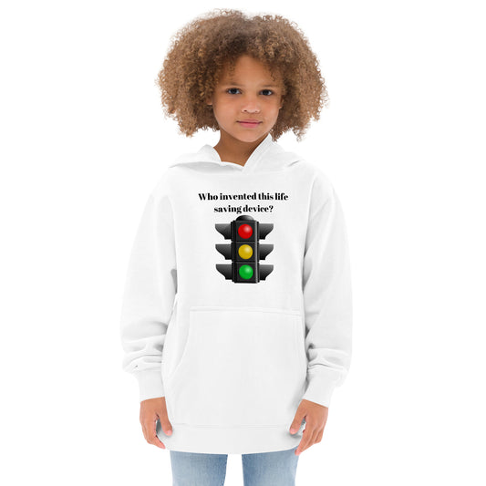 WHO INVENTED THIS LIFE SAVING DEVICE? Kids Fleece Hoodie by SobG Designs