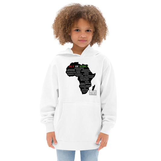 OUT OF AFRICA Kids Fleece Hoodie by SobG Designs