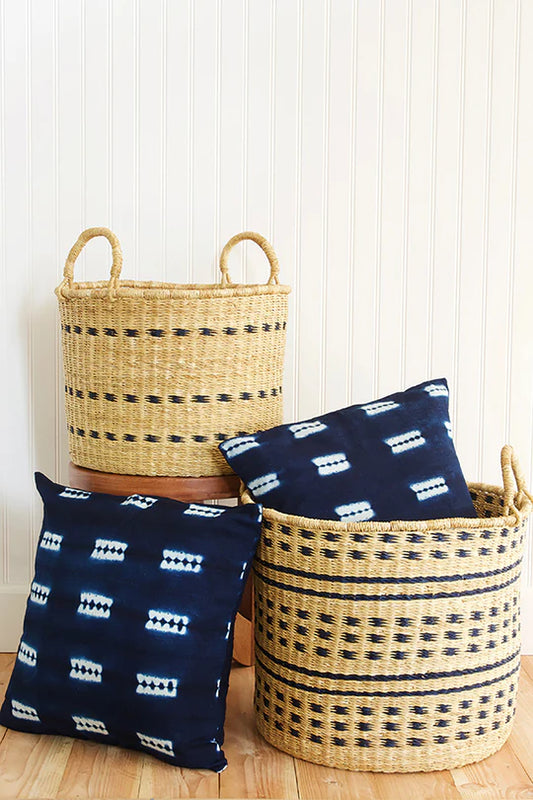 Malian Decorative Indigo Pillow Cover