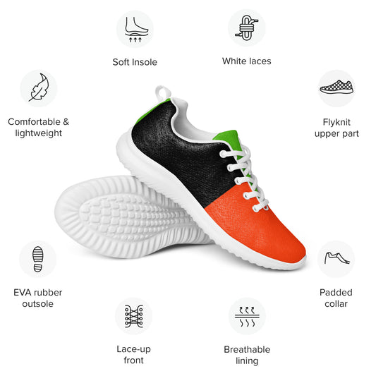 OUR COLORS RED BLACK & GREEN Men’s Athletic Shoes by SobG Designs