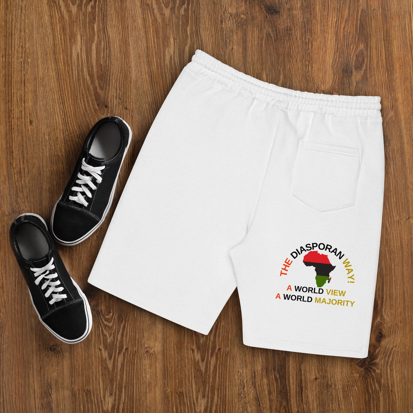 THE DIASPORAN WAY! Men's Fleece Shorts by SobG Designs