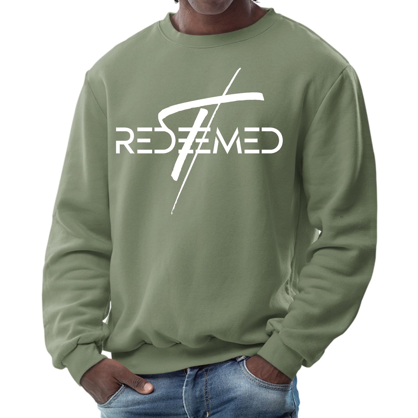 Mens Graphic Sweatshirt - Redeemed Cross-7
