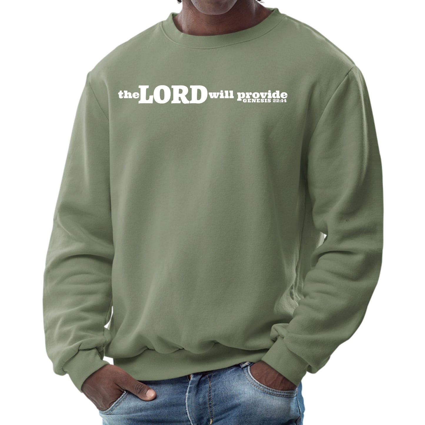 Mens Graphic Sweatshirt - the Lord will Provide Print-7
