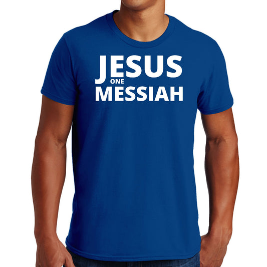 Mens Graphic T-shirt Jesus one Messiah-1