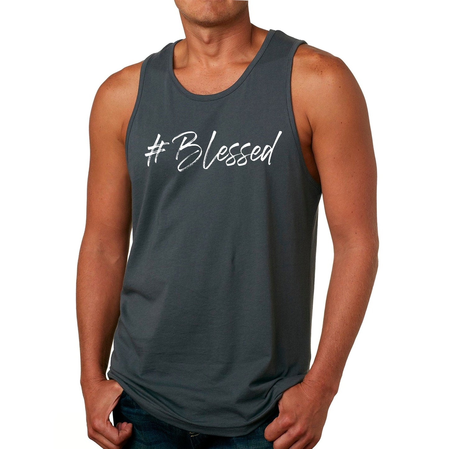 Mens Graphic Tank Top #blessed-6
