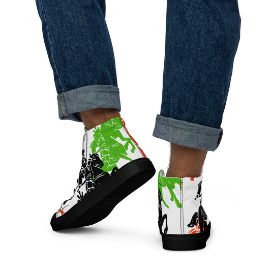 AFRICAN WARRIORS Men’s High Top Canvas Shoes by SobG Designs