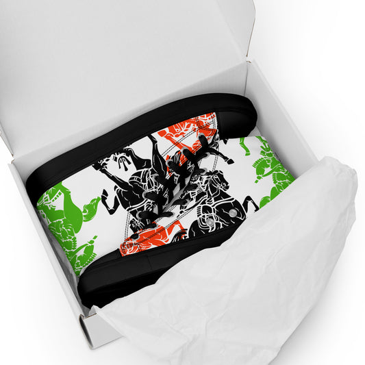 AFRICAN WARRIORS Men’s High Top Canvas Shoes by SobG Designs