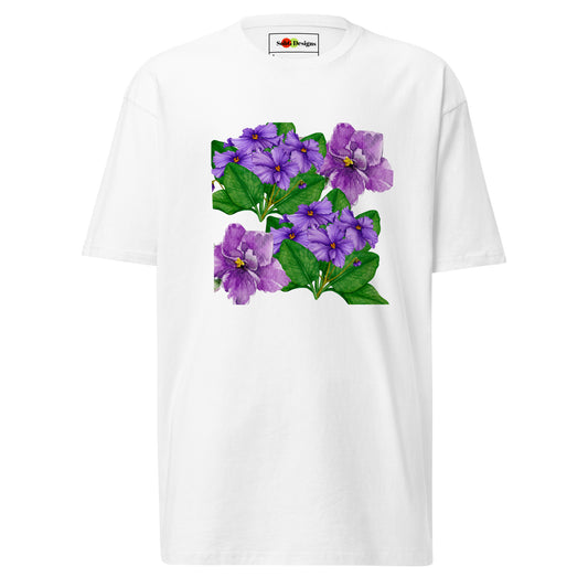 AFRICAN VIOLETS Men’s Premium Heavyweight Tee by SobG Designs