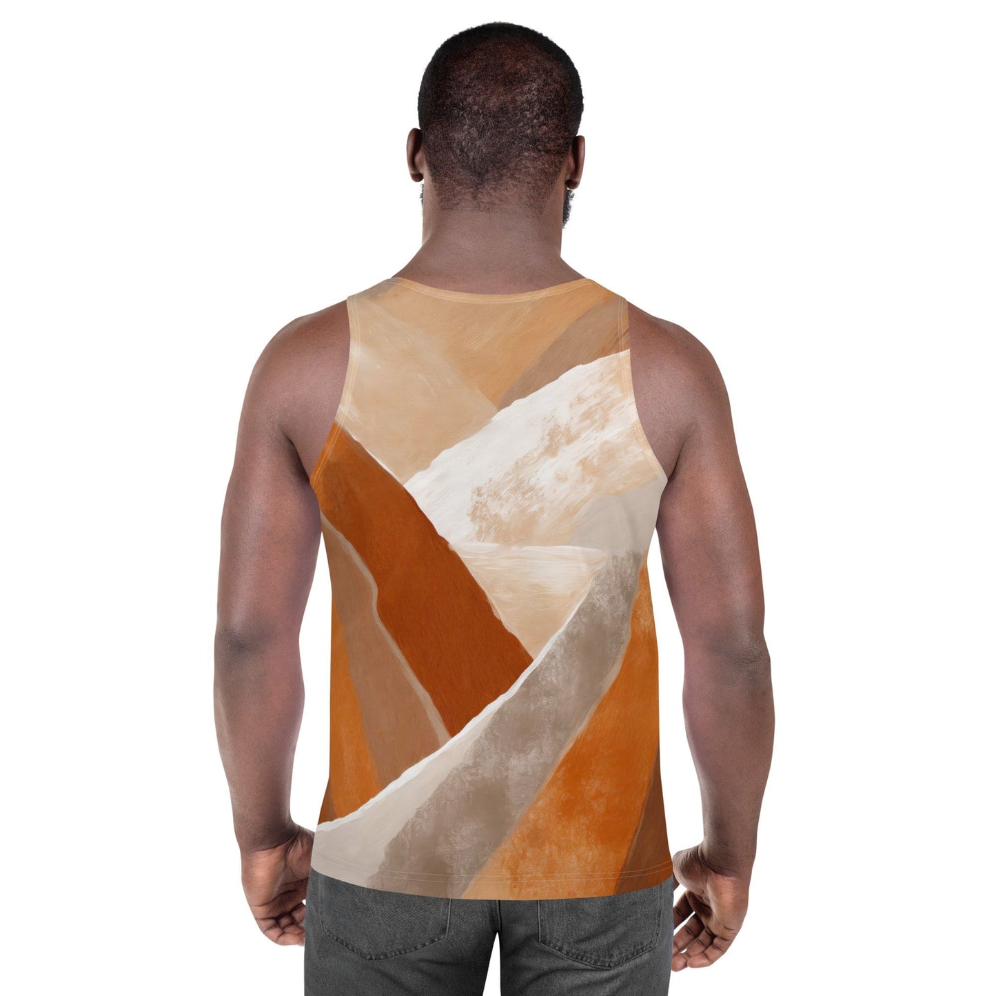 Mens Stretch Fit Tank Top - Boho Watercolor Print-3