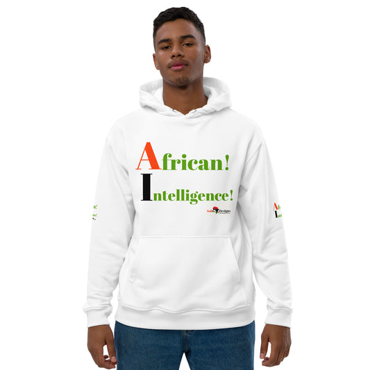 AI = African Intelligence Premium Eco Hoodie by SobG Designs
