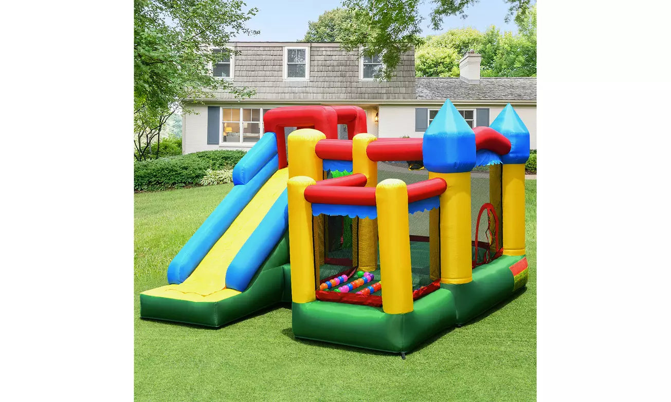 Mighty Inflatable 5-in-1 Bounce House Castle Jumper Moonwalk Bouncer