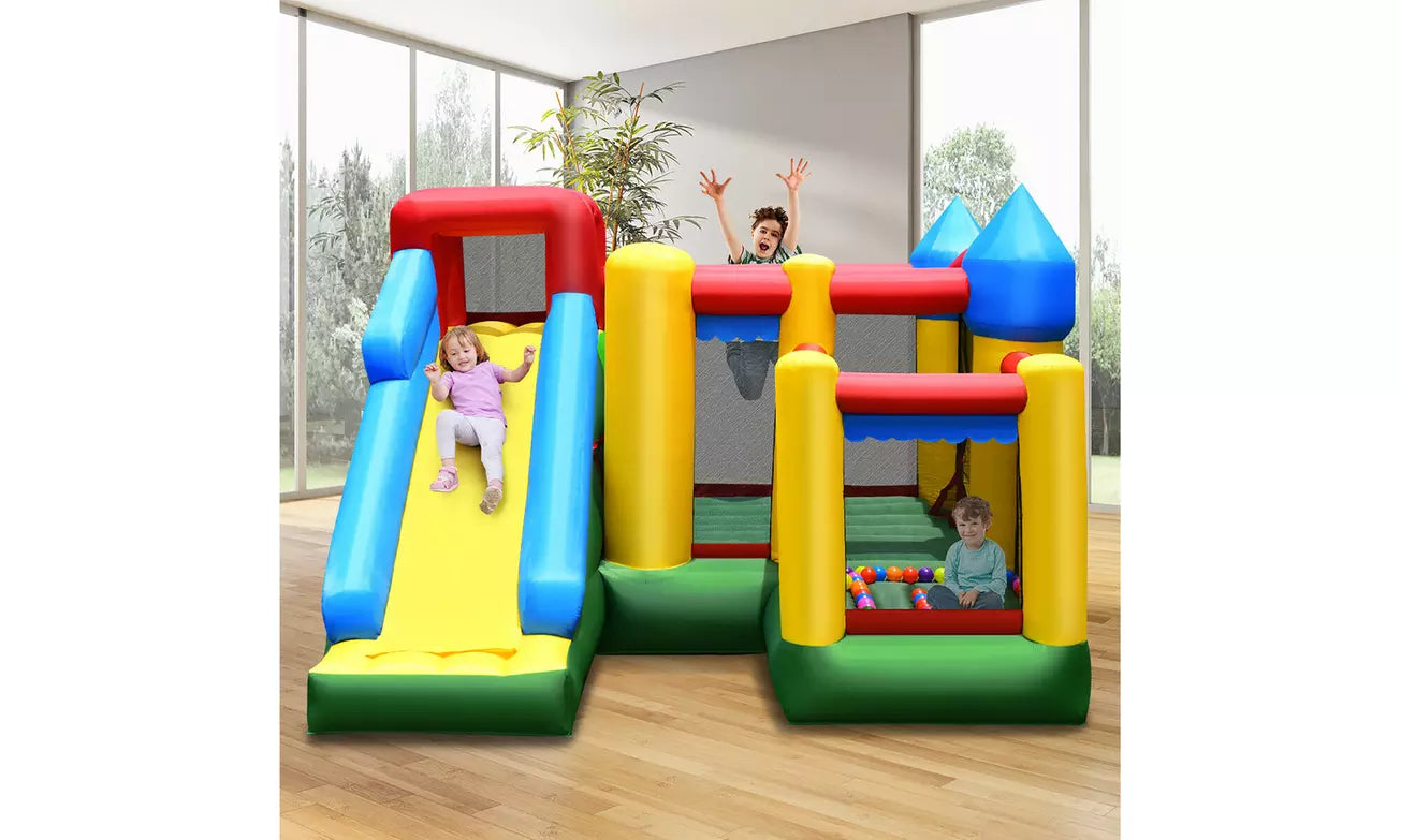 Mighty Inflatable 5-in-1 Bounce House Castle Jumper Moonwalk Bouncer