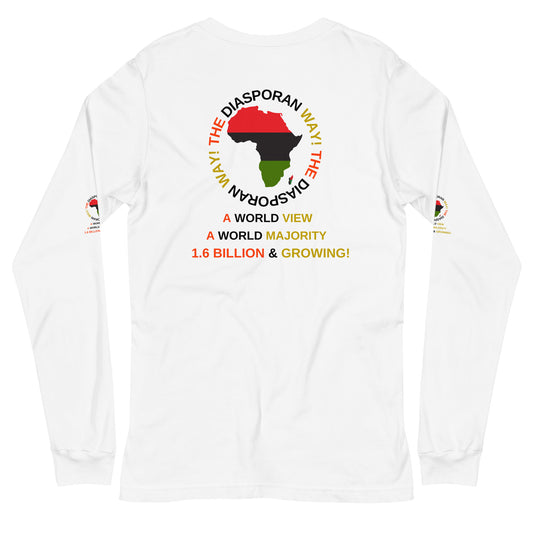 THE DIASPORAN WAY! Unisex Long Sleeve Tee by SobG Designs