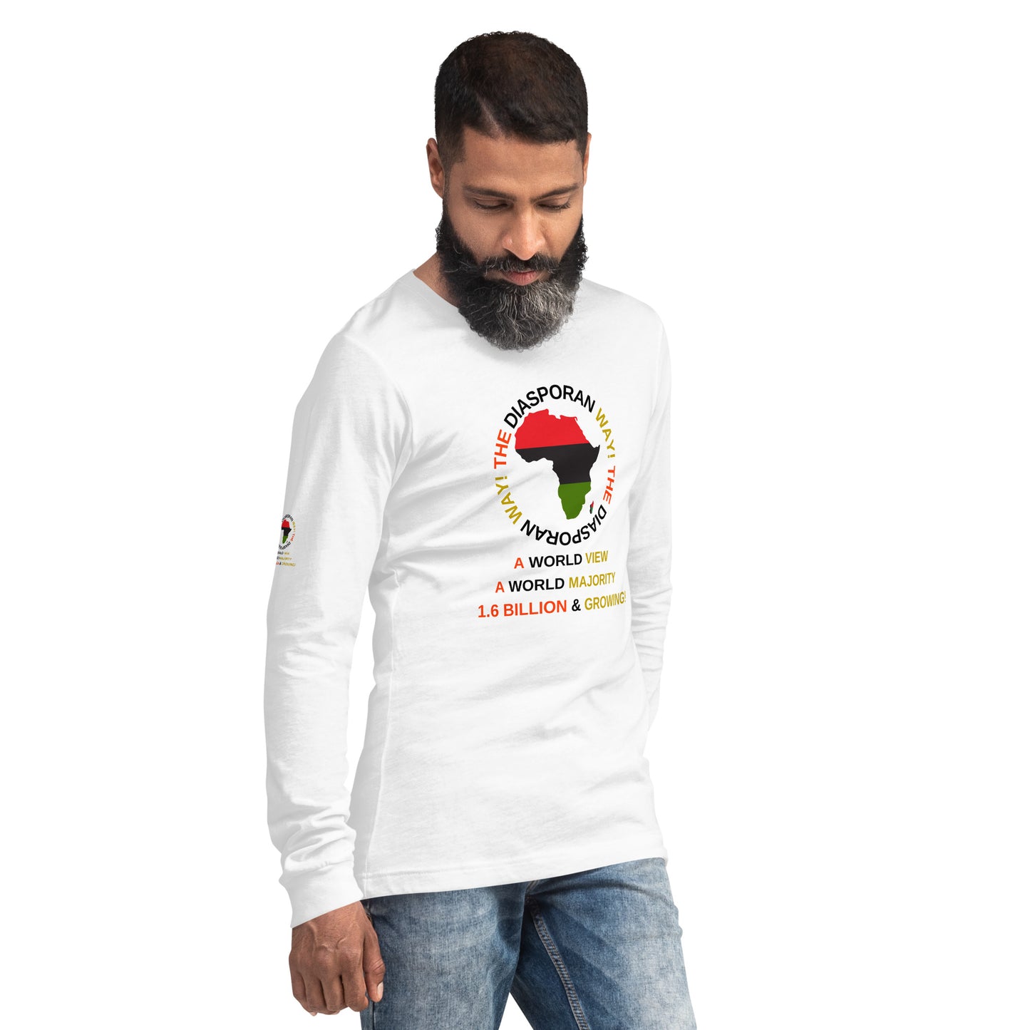 THE DIASPORAN WAY! Unisex Long Sleeve Tee by SobG Designs
