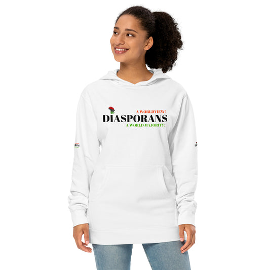 DIASPORANS A WORLDVIEW A WORLD MAJORITY Unisex Midweight Hoodie by SobG Designs