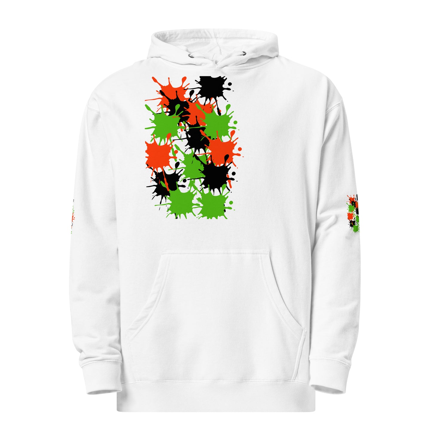 RED, BLACK GREEN Unisex Midweight Hoodie by SobG Designs