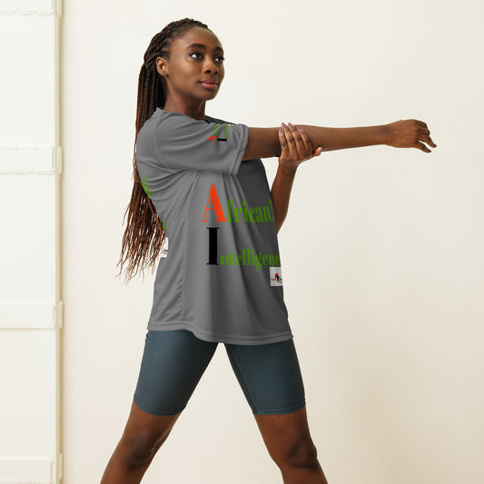 AI = African! Intelligence! Unisex Performance Crew Neck T-Shirt by SobG Designs
