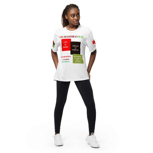 RED, BLACK & GREEN COLORS MEAN Unisex Performance Crew Reck Tt-Shirt by SobG Designs