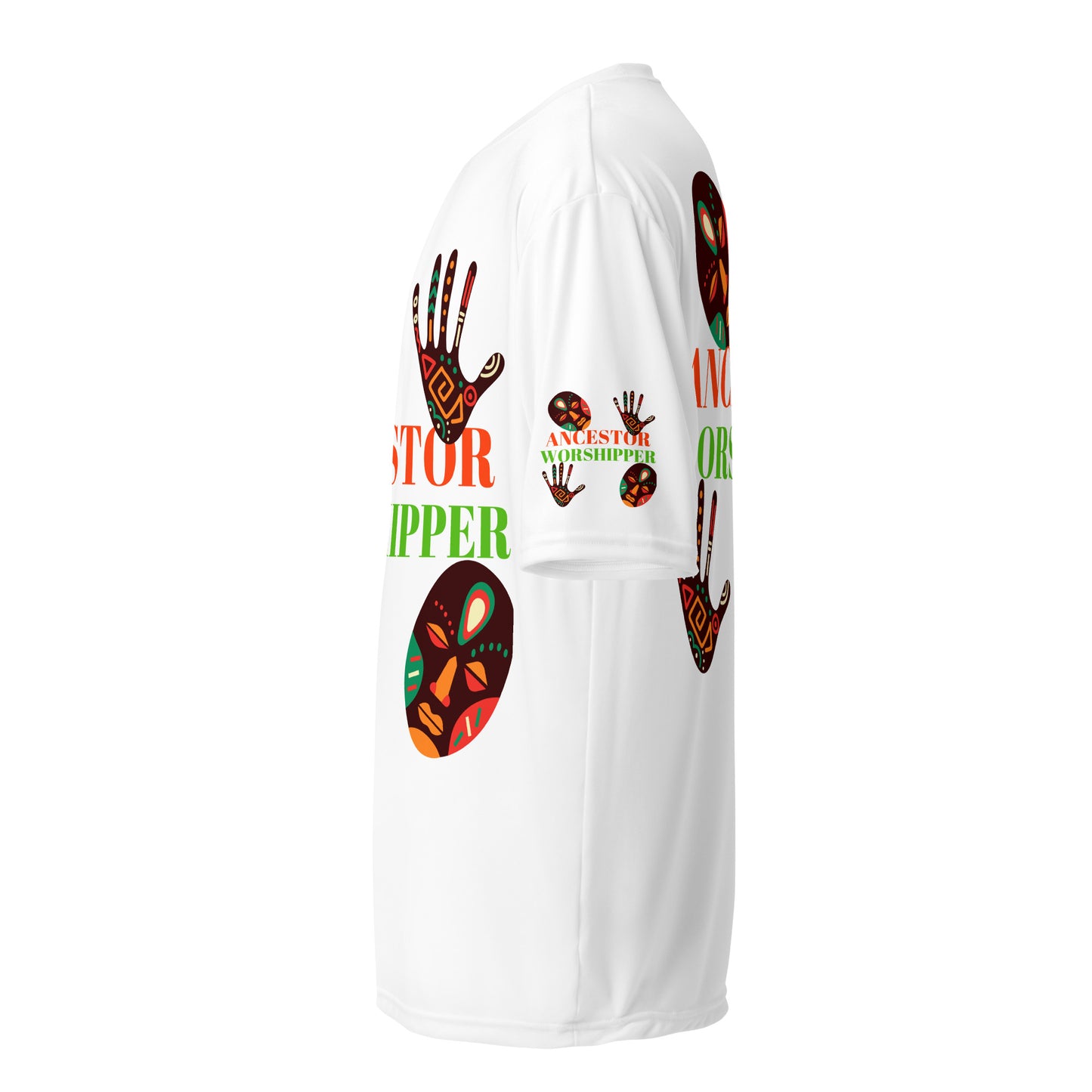 ANCESTOR WORSHIPPER Unisex Performance Crew Neck T-Shirt by SobG Designs