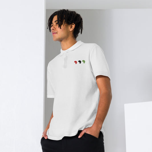 THE RED BLACK GREEN Unisex Pique Polo Shirt by SobG Designs