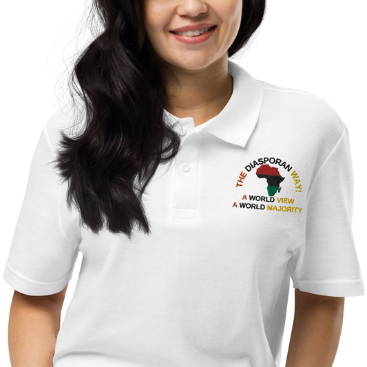 The Diasporan Way! Unisex Pique Polo Shirt by SobG Designs