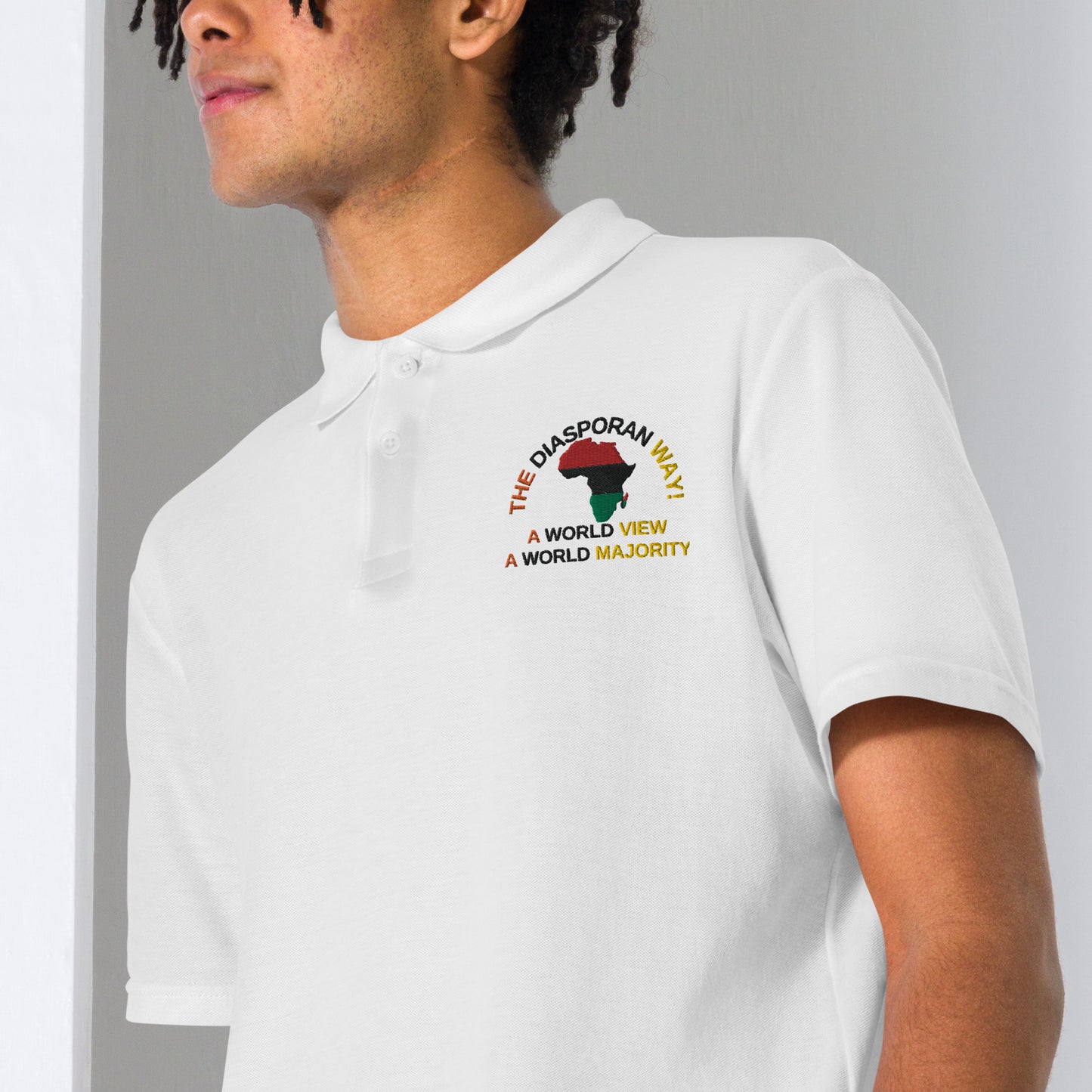 The Diasporan Way! Unisex Pique Polo Shirt by SobG Designs