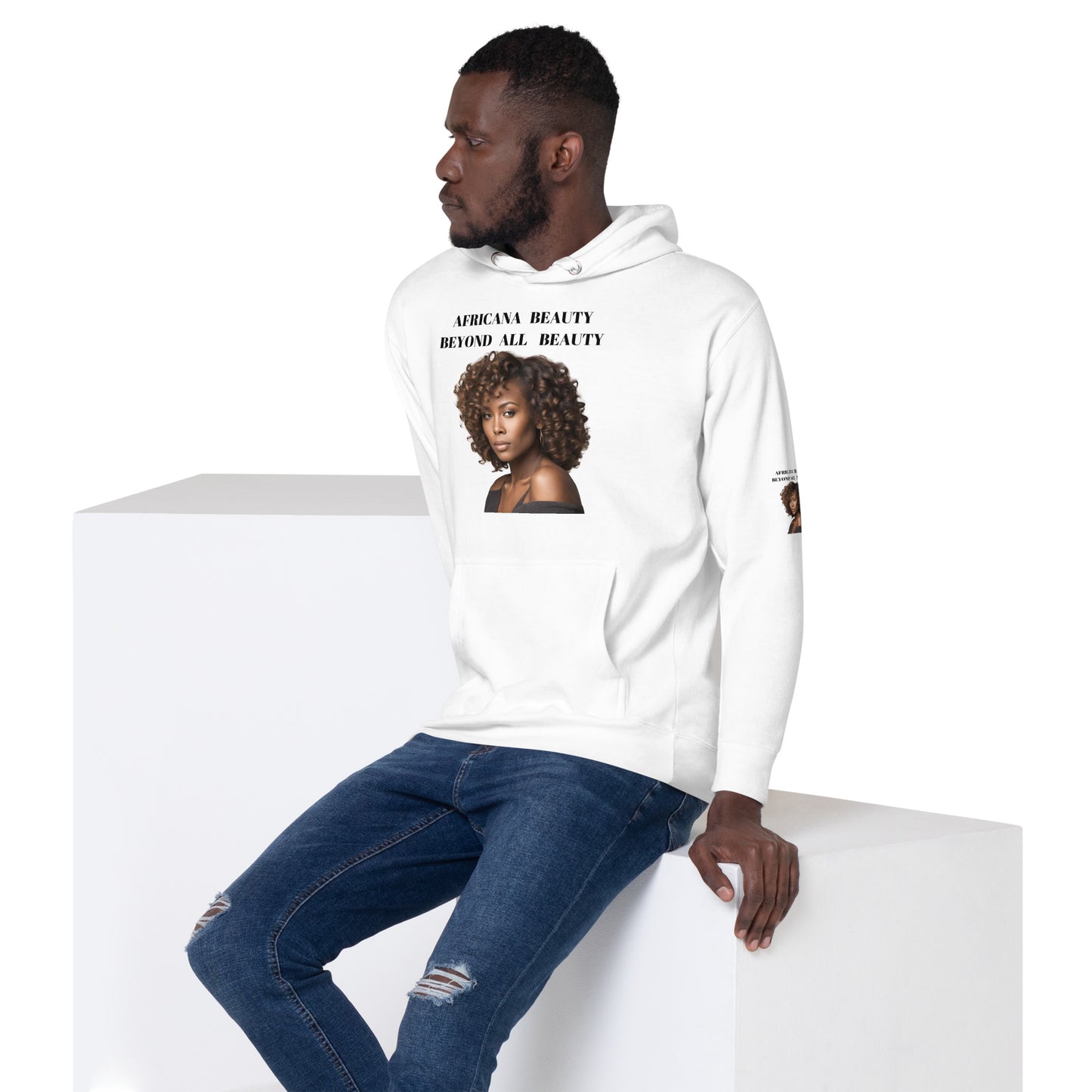 AFRICANA BEAUTY BEYOND ALL BEAUTY Unisex Hoodie by SobG Designs