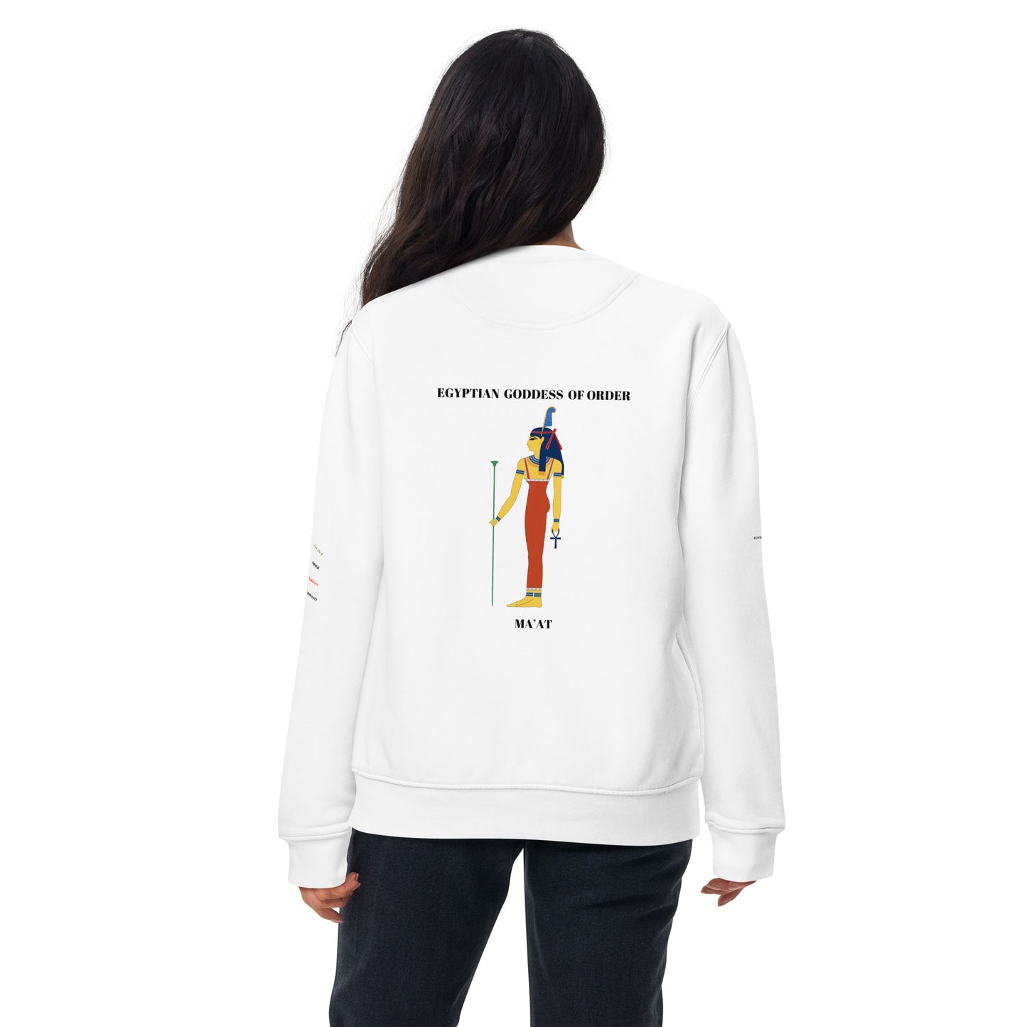 MA'AT EGYPTIAN GODDESS OF ORDER Unisex Premium Sweatshirt by SobG Designs