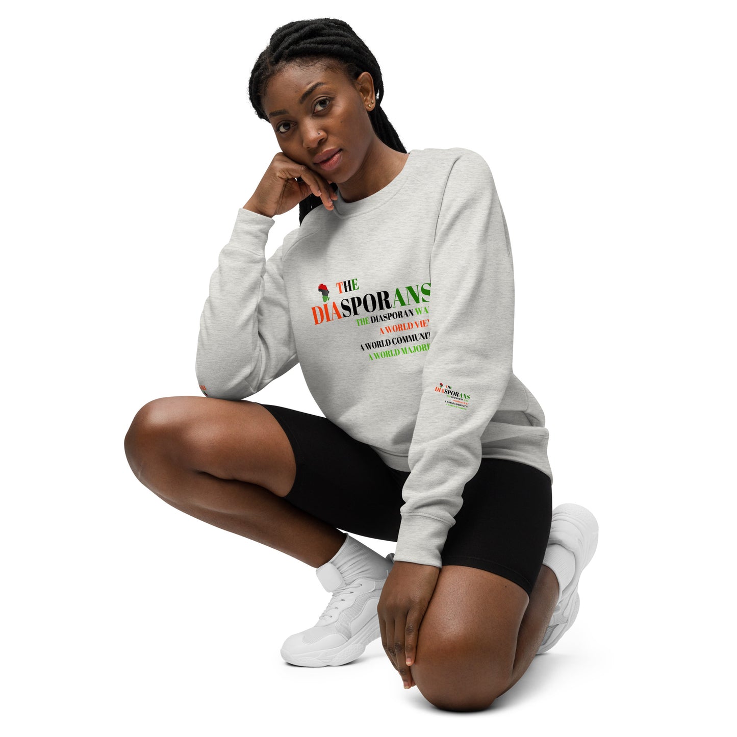 THE DIASPORANS Unisex Raglan Sweatshirt by SobG Designs