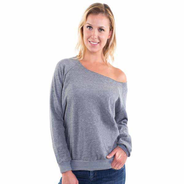 6007 - Women's Fleece Off Shoulder Pullover Sweatshirt-5